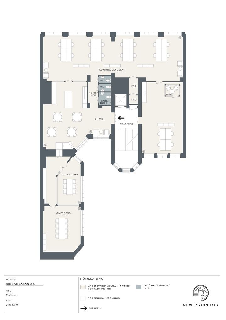 Planskiss Riddargatan 30