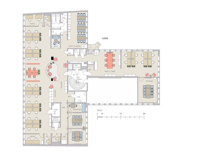 Ritning Hantverkargatan 78, öppet landskap