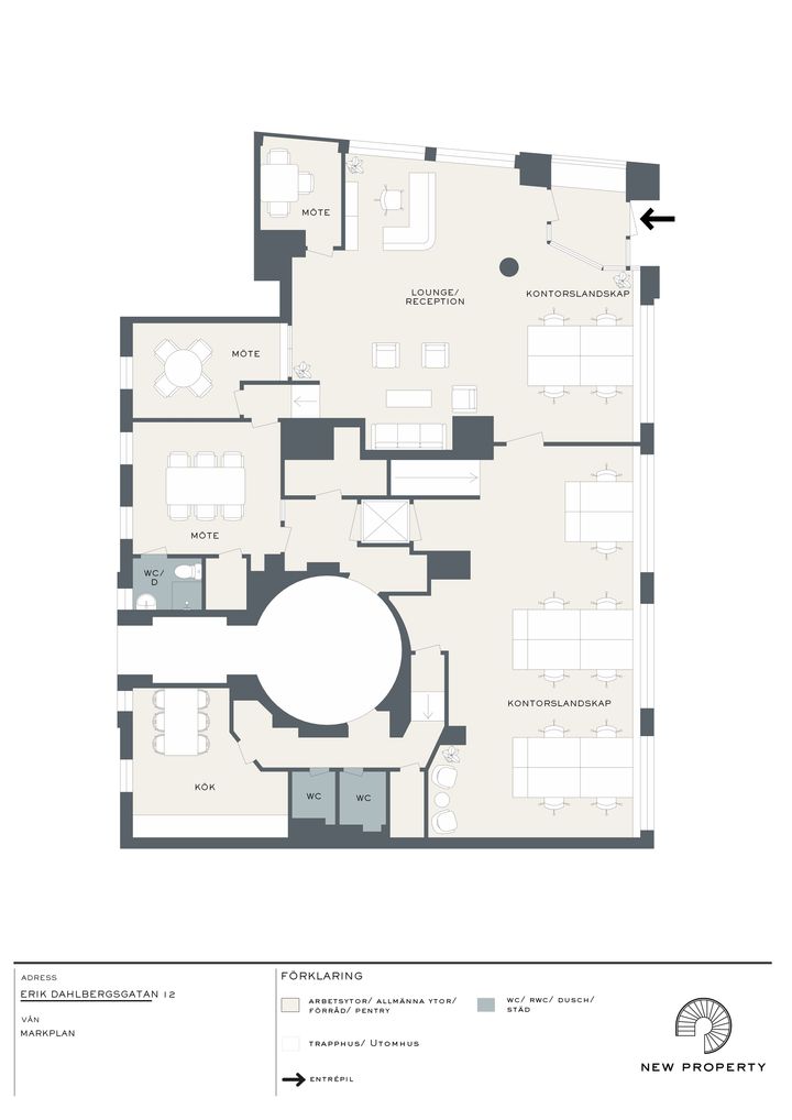 Planskiss Markplan - Erik Dahlbergsgatan 12