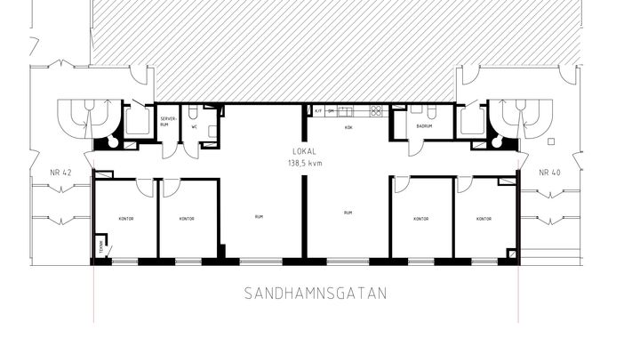 Ritning Sandhamnsgatan